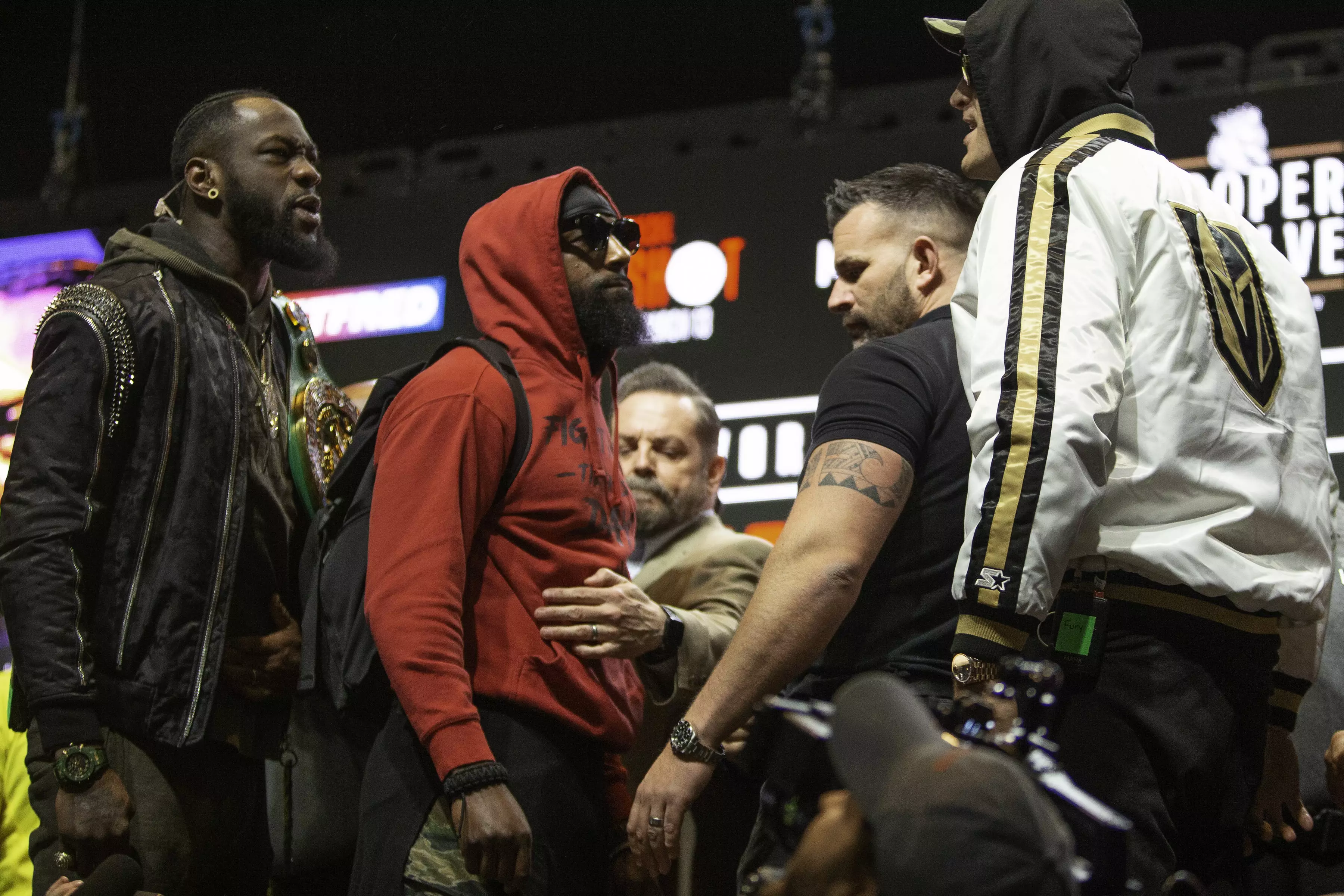 Deontay Wilder and Tyson Fury square off.