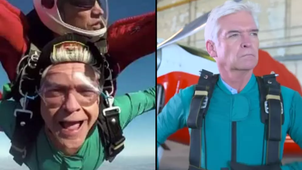 Phillip Schofield Skydives Into ITV Studios To Celebrate This Morning's 30th Birthday