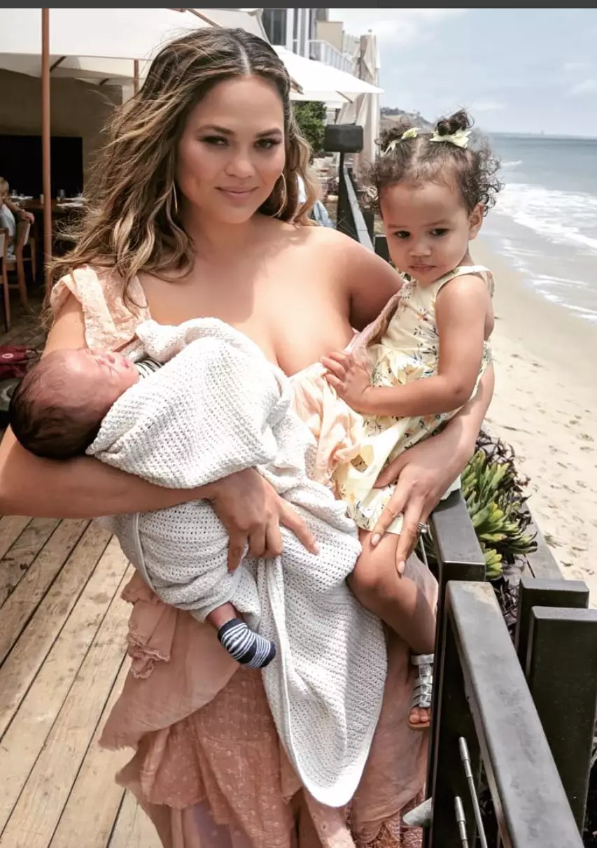 Both of Chrissy's children were conceived through IVF (