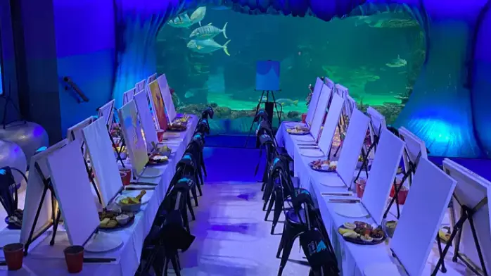 Sydney Aquarium Has Started Doing A Bottomless Painting Class