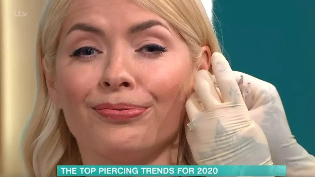 Holly Willoughby Got Her Ears Pierced Live On 'This Morning'