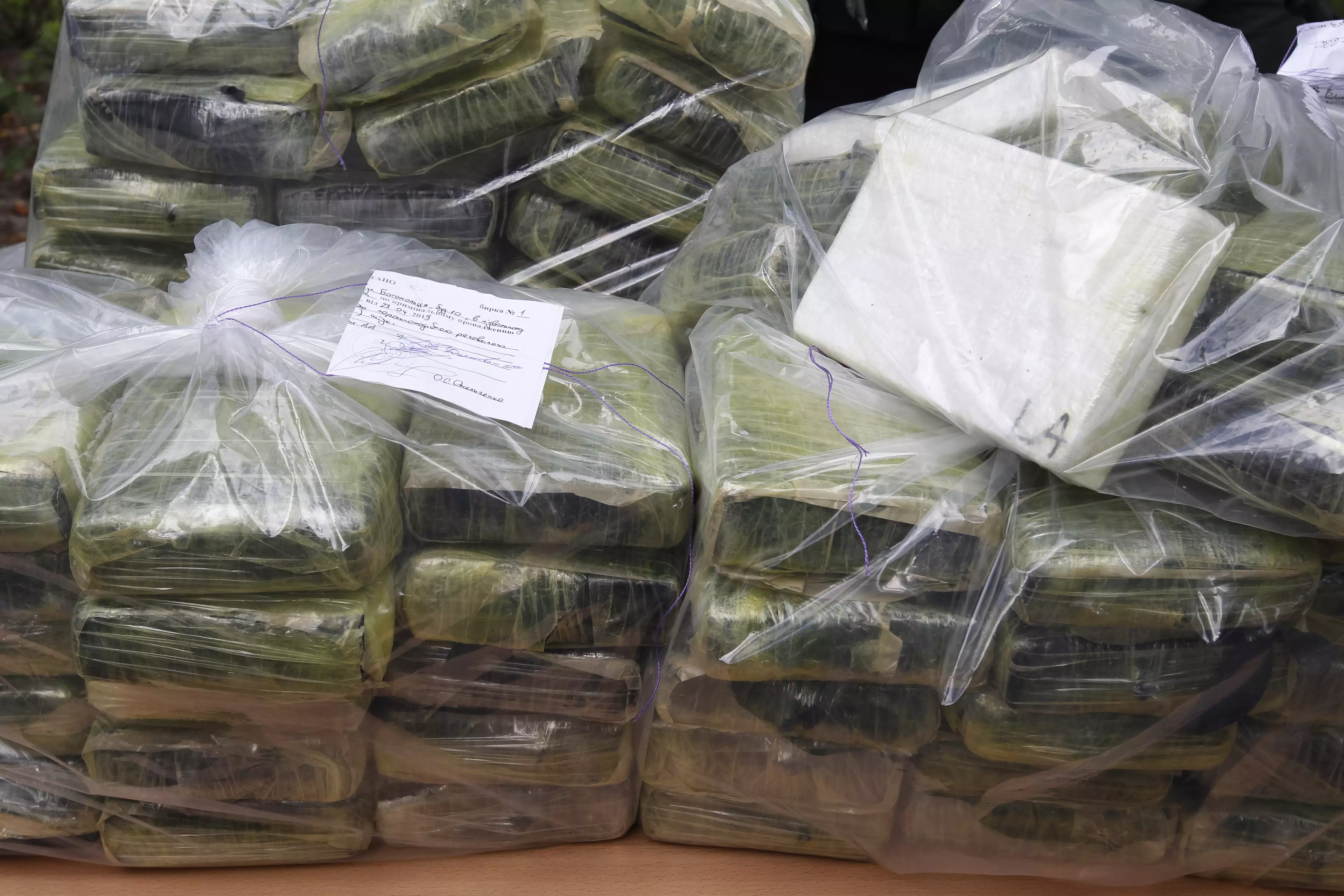 Cocaine seized by the Colombian military.