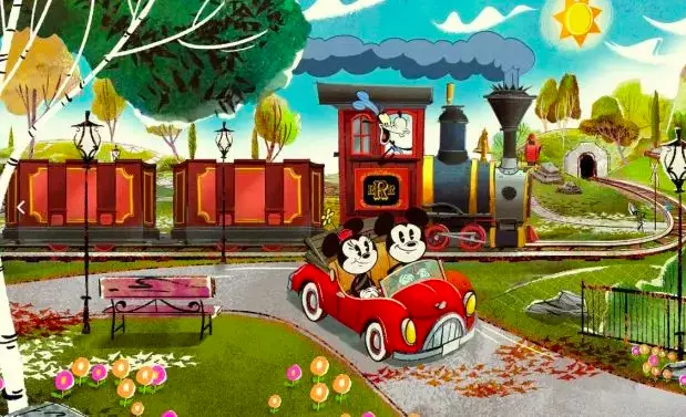 The ride is named Mickey and Minnie's Runaway Railway (