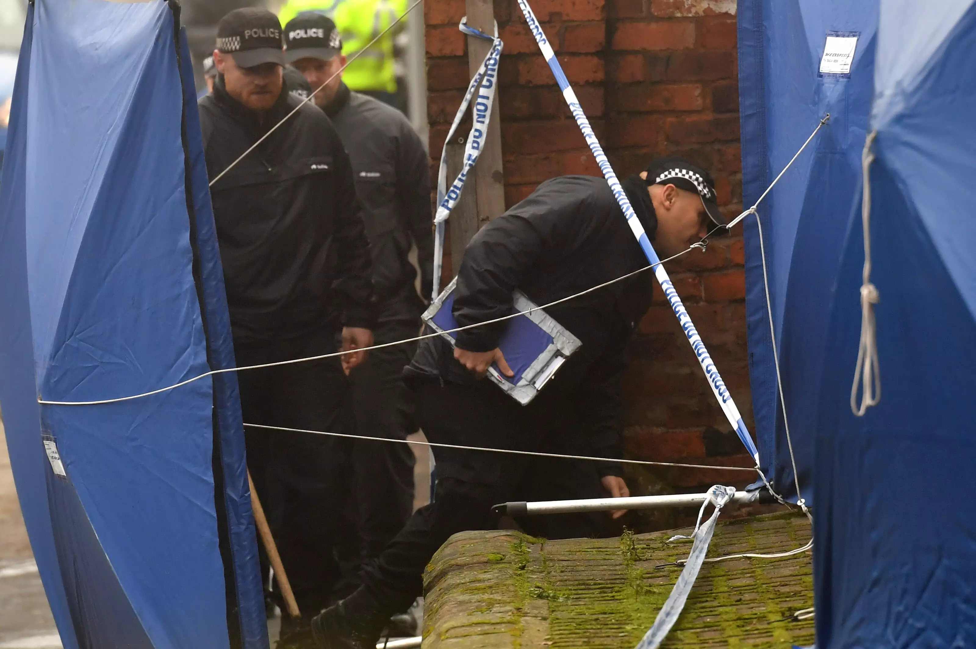 Police are searching a Staffordshire address that is said to be linked to yesterday's attack.
