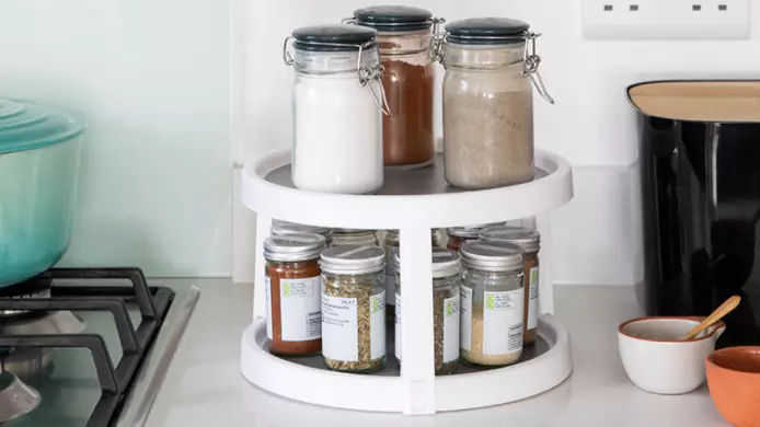 Women Are Using This Poundland Rotating Spice Rack To Store Their Makeup And It's Genius