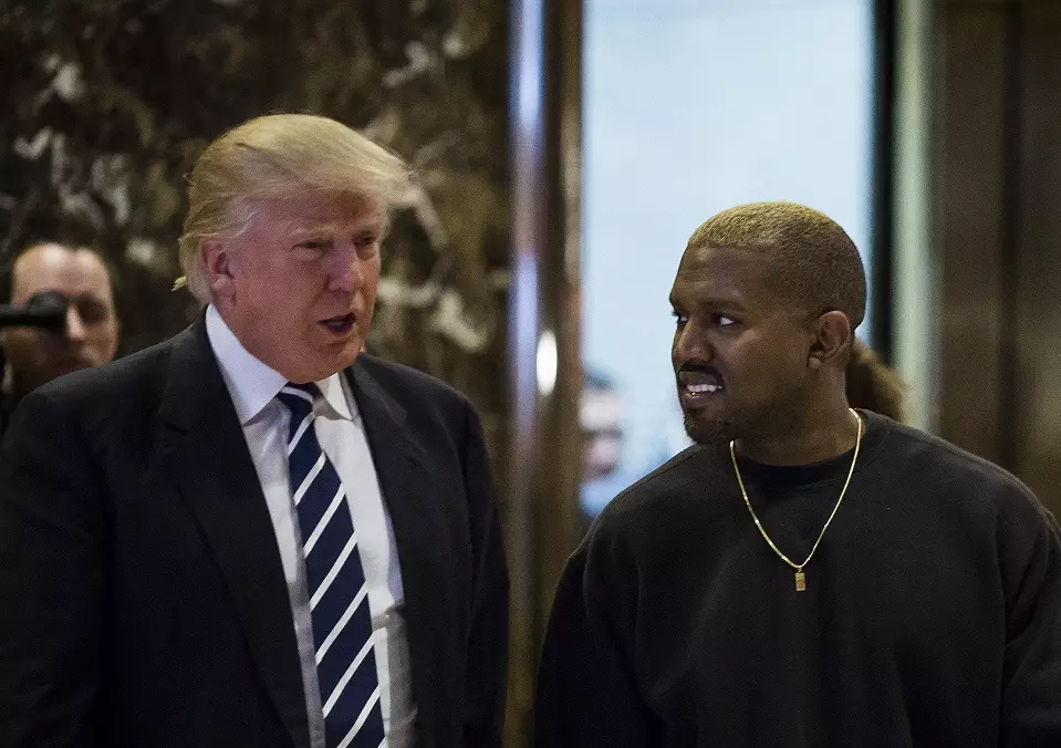 Kanye West arrives at Trump Towers back in December 2016.