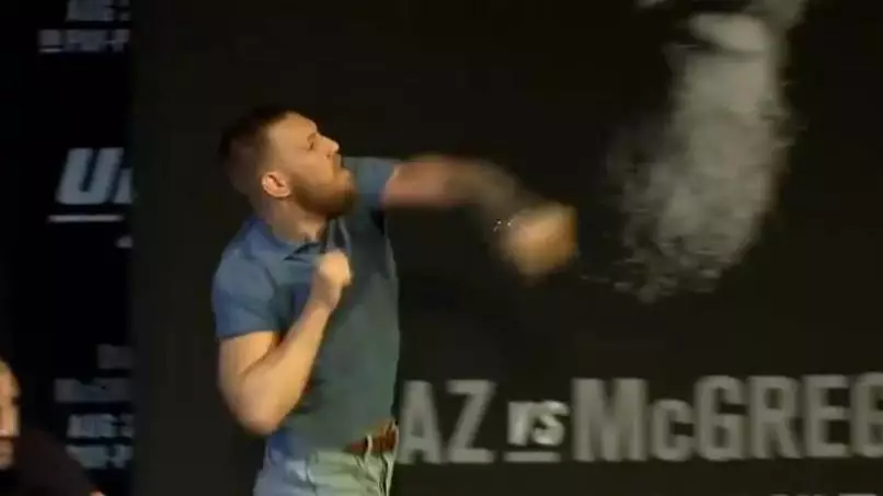 WATCH: Conor McGregor And Nate Diaz's Infamous Bottle Throwing Incident 
