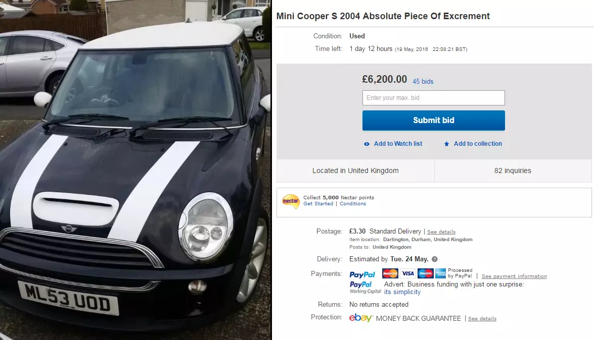 This Woman's eBay Listing For 'Piece Of Excrement' Mini Is Ridiculously Honest