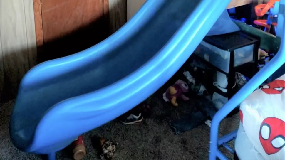 Police Find Stolen 400lb Playground Slide Attached To Child's Bunkbed In House