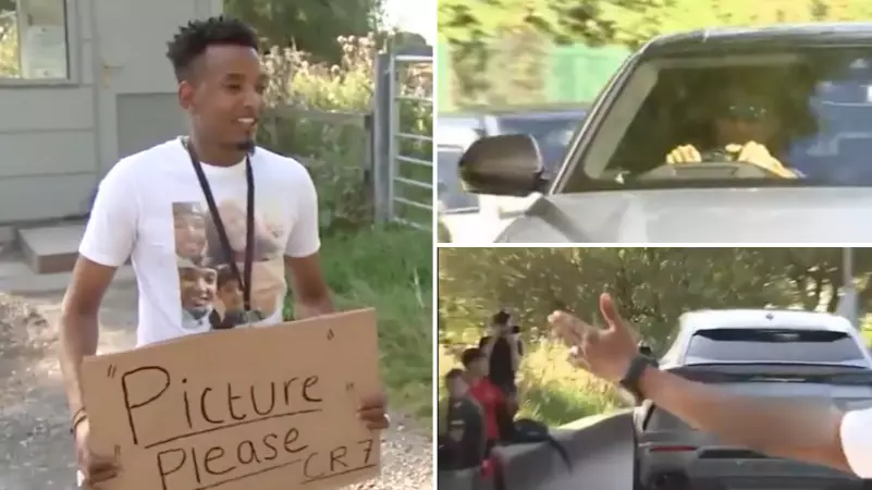 Fan Waits Outside Training Ground From 6am To Meet Cristiano Ronaldo, It Doesn't Go To Plan