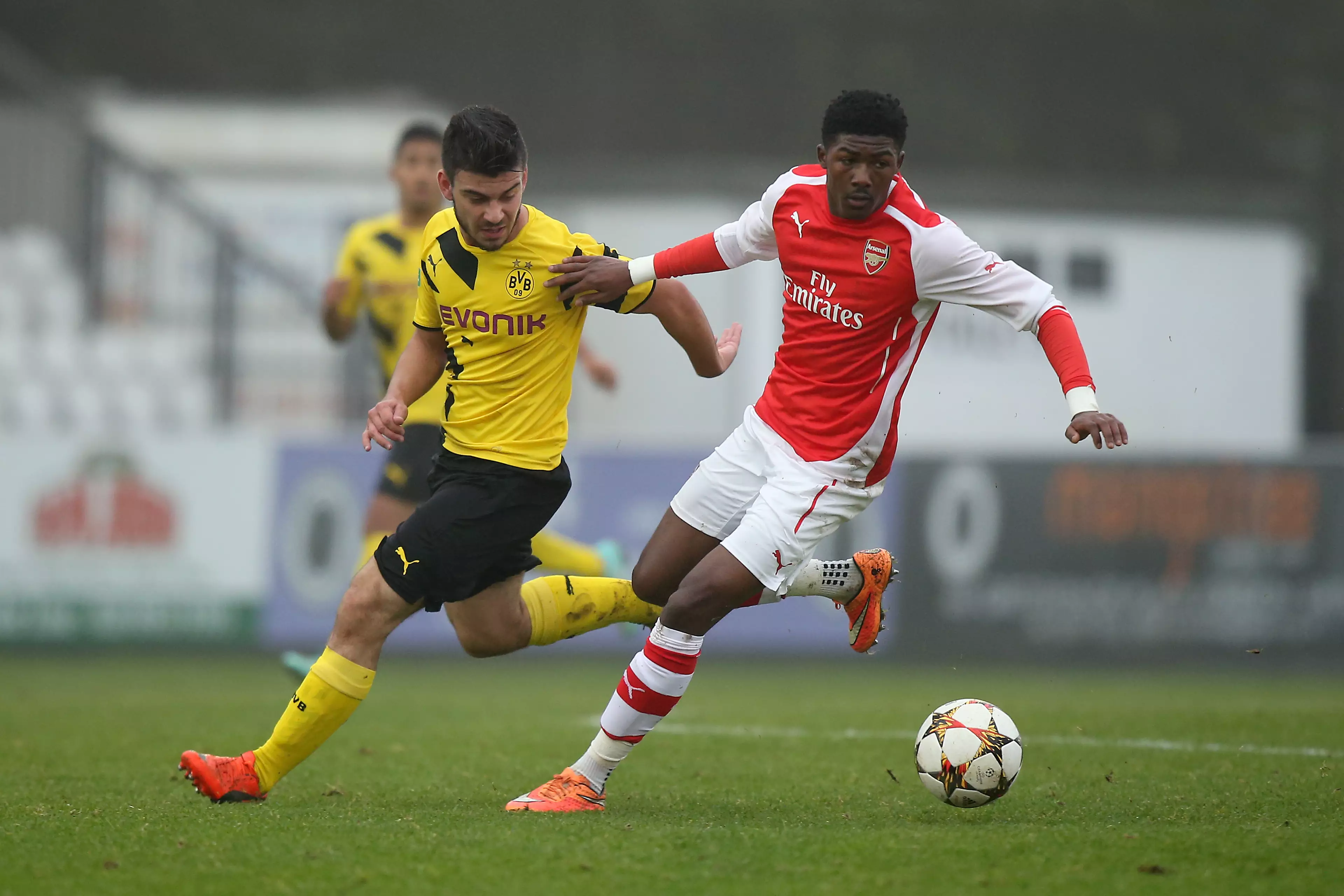 Mavididi playing for Arsenal's youth team. Image: PA Images