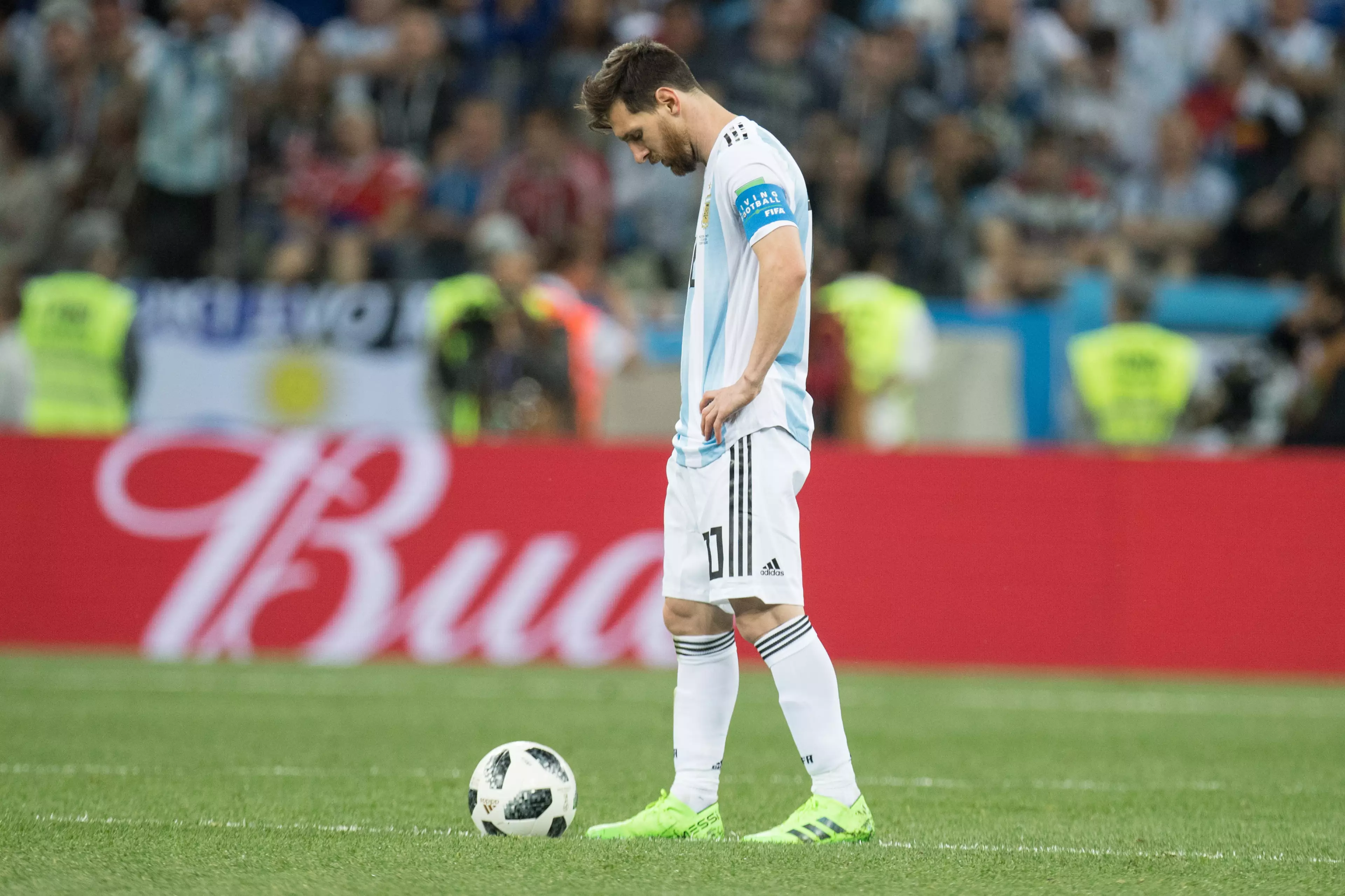 Pretty much sums up Messi's World Cup. Image: PA Images