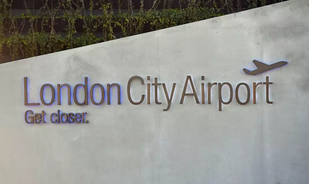 Staff at London City Airport also discovered a package.