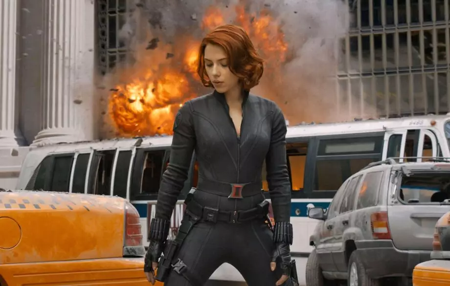 Scarlett Johansson as Black Widow in the Avengers franchise.