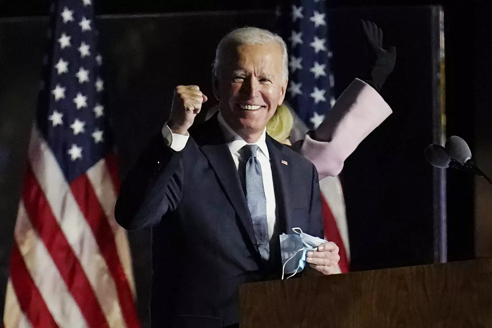 Joe Biden says he's 'on track' to win the 2020 election.