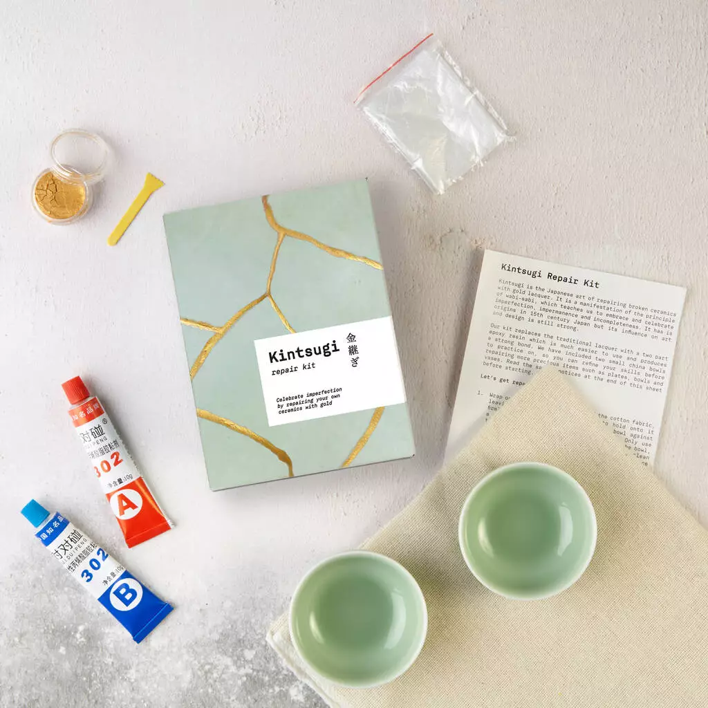 The kit comes with everything you need to fix your ceramics (
