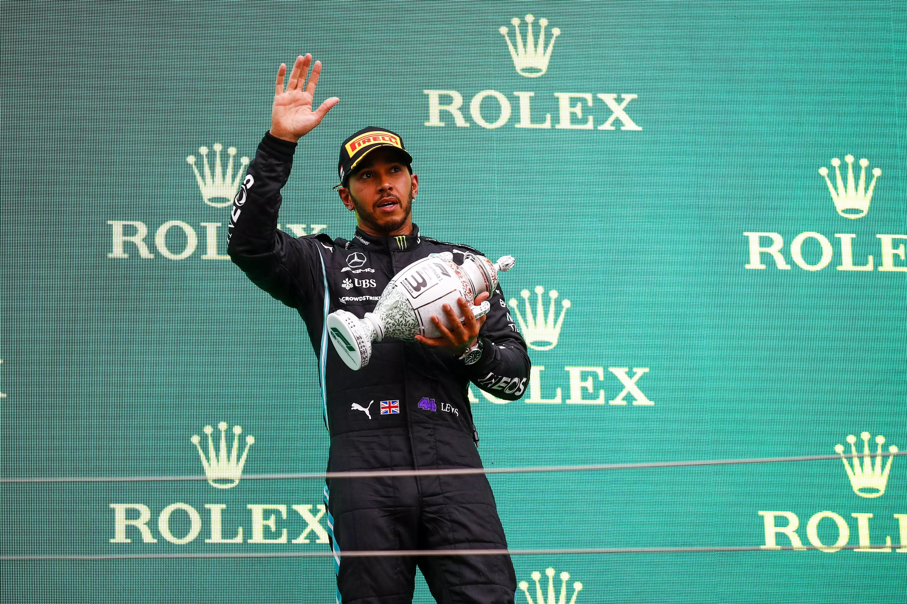 Hamilton wasn't looking his usual self on Sunday. Image: PA Images
