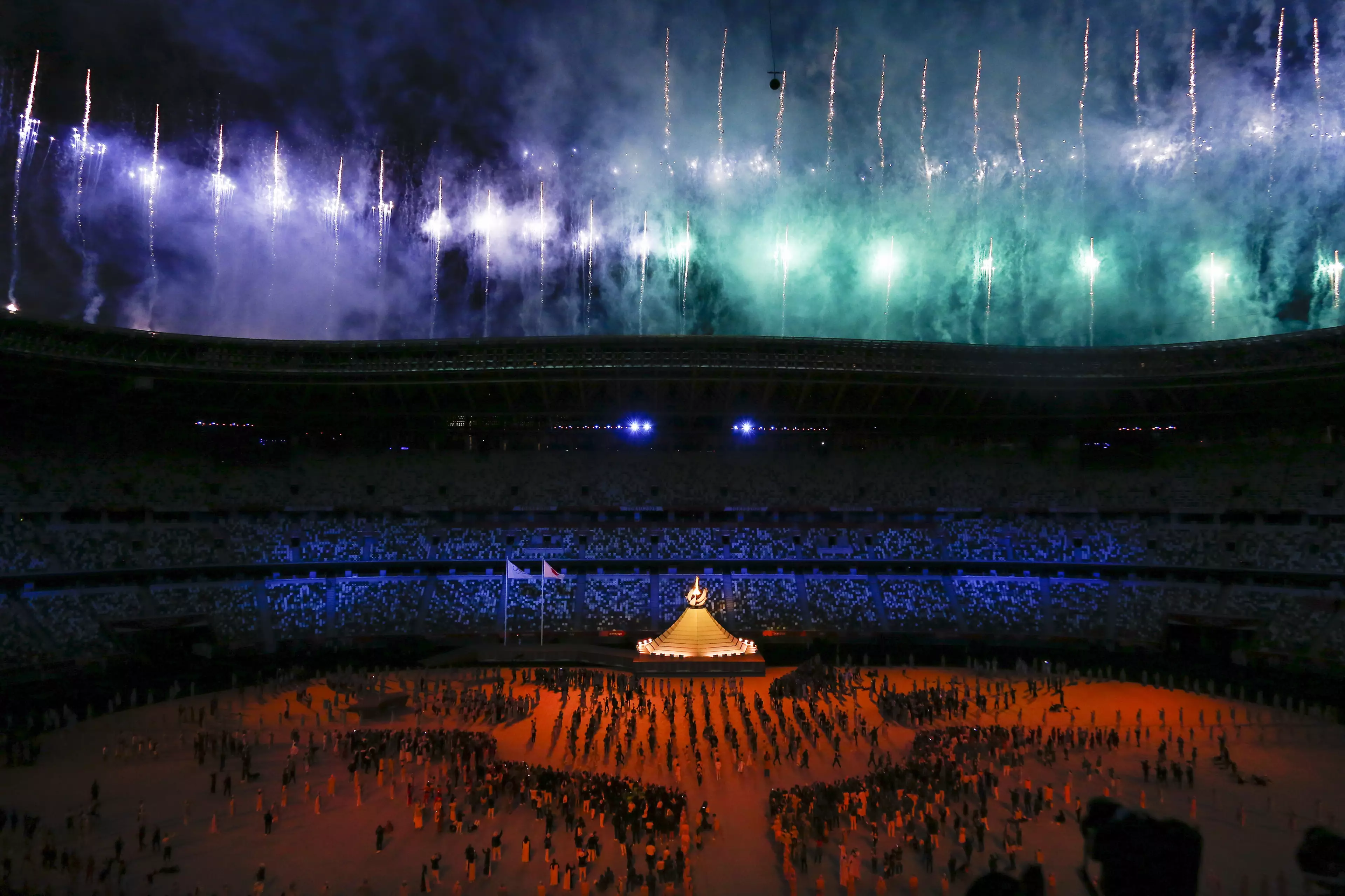 Fewer than 1,000 people were in the stadium for the opening ceremony.
