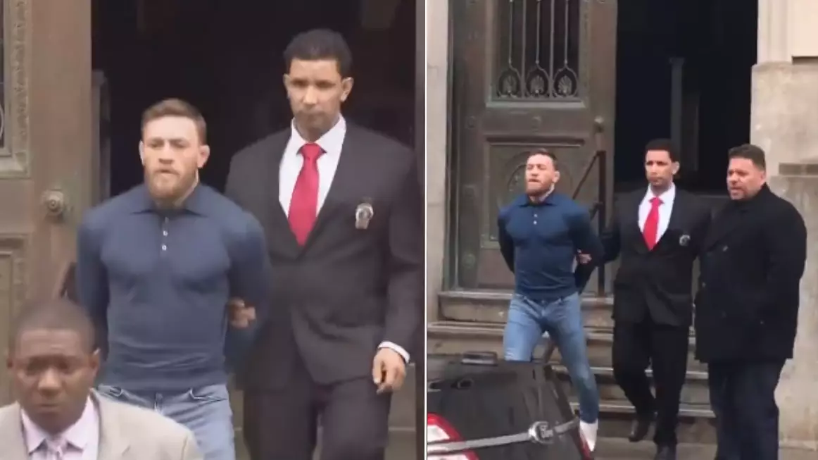 Conor McGregor Shown Being Taken Out Of New York Police Station