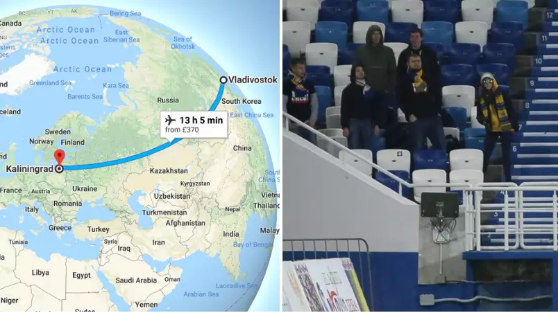 Six Luch Vladivostok Fans Travel Over 7000km To See Their Team In Russian Second Tier Game