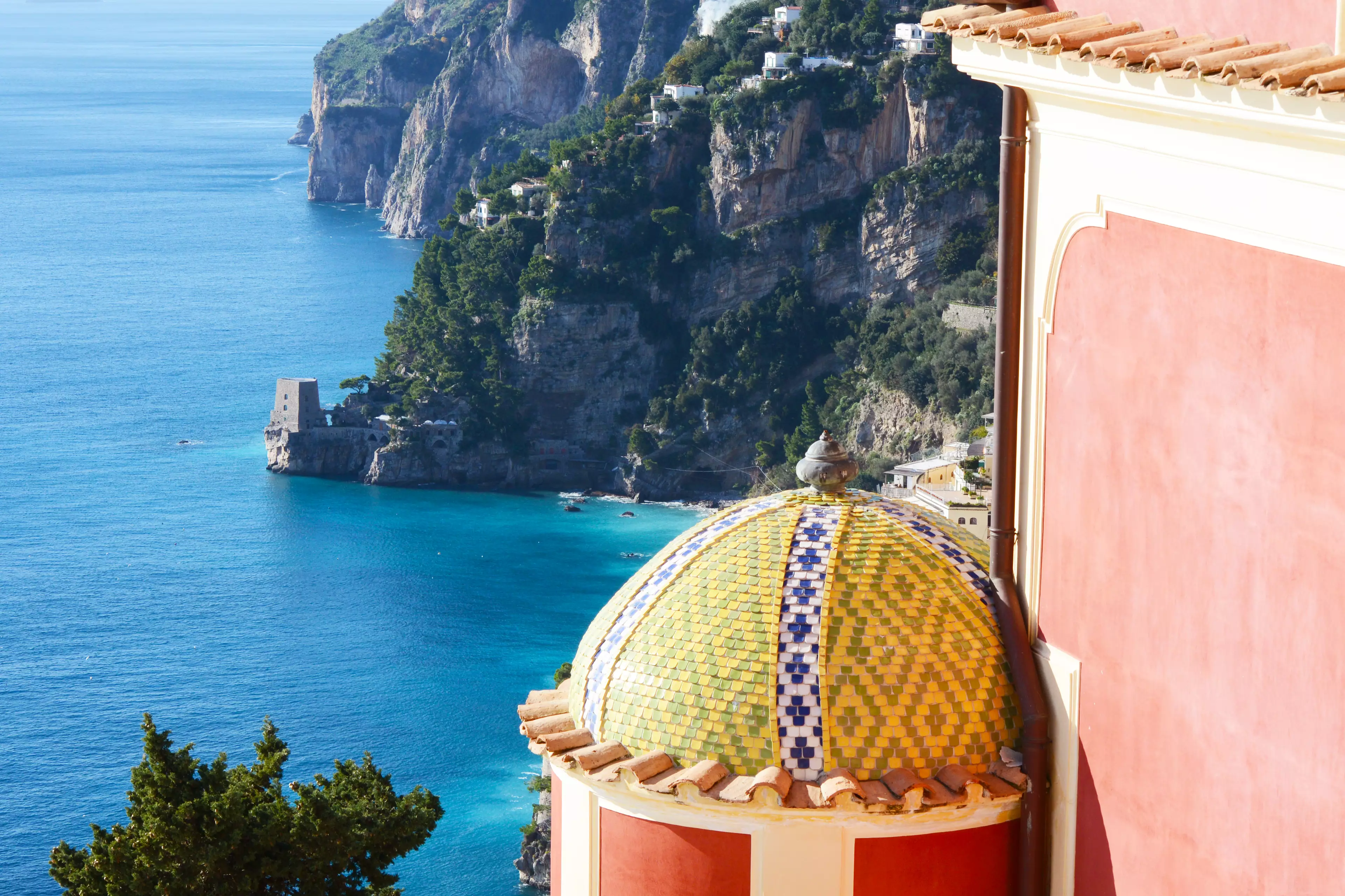 The view from the terraces are beautiful - overlooking Positano bay (