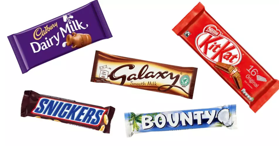 These chocolate bars were the top 5 favourites (