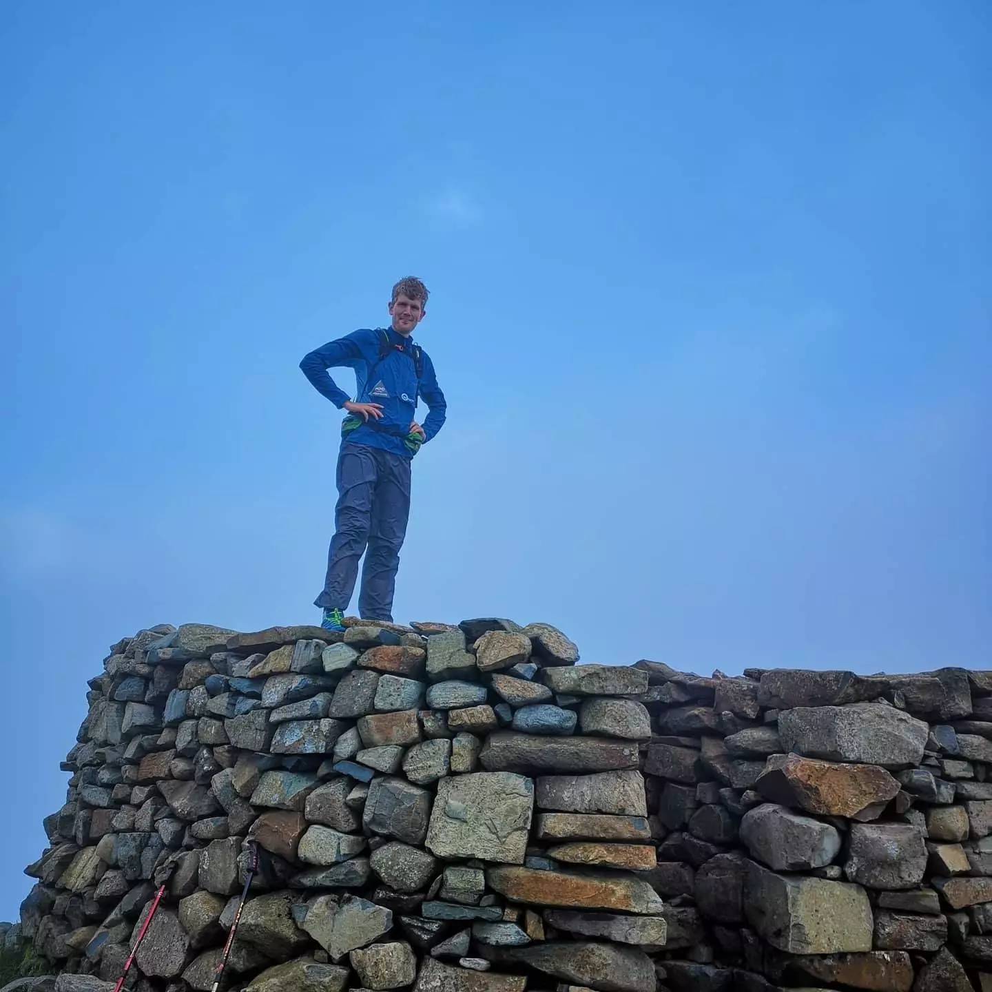 Alex at the top of Scafell Pike in the Lake District.
