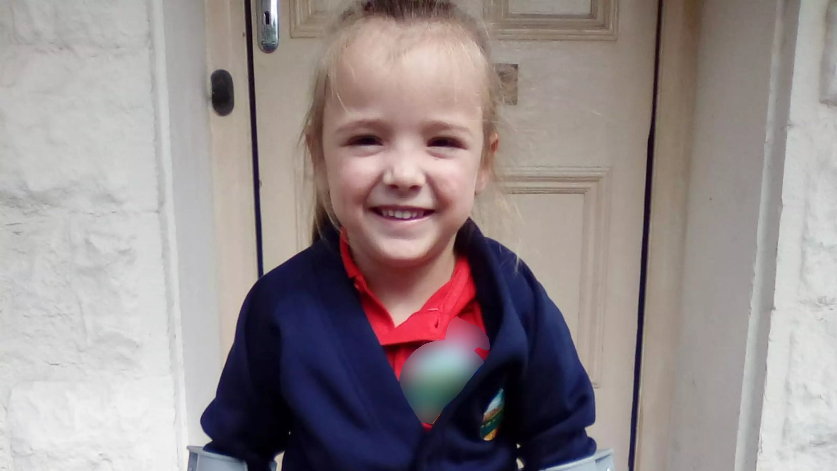 Girl With Cerebral Palsy Takes First Unaided Steps On Her First Day Of School