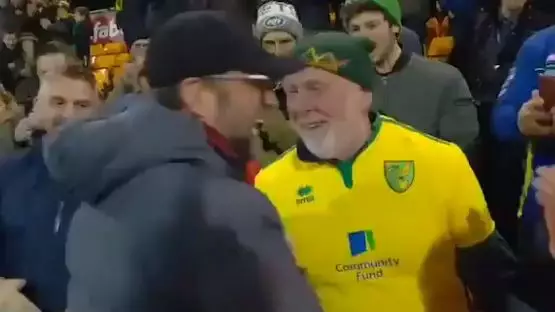 Norwich Fans Clamoured To Have Photos With Jurgen Klopp After The Game