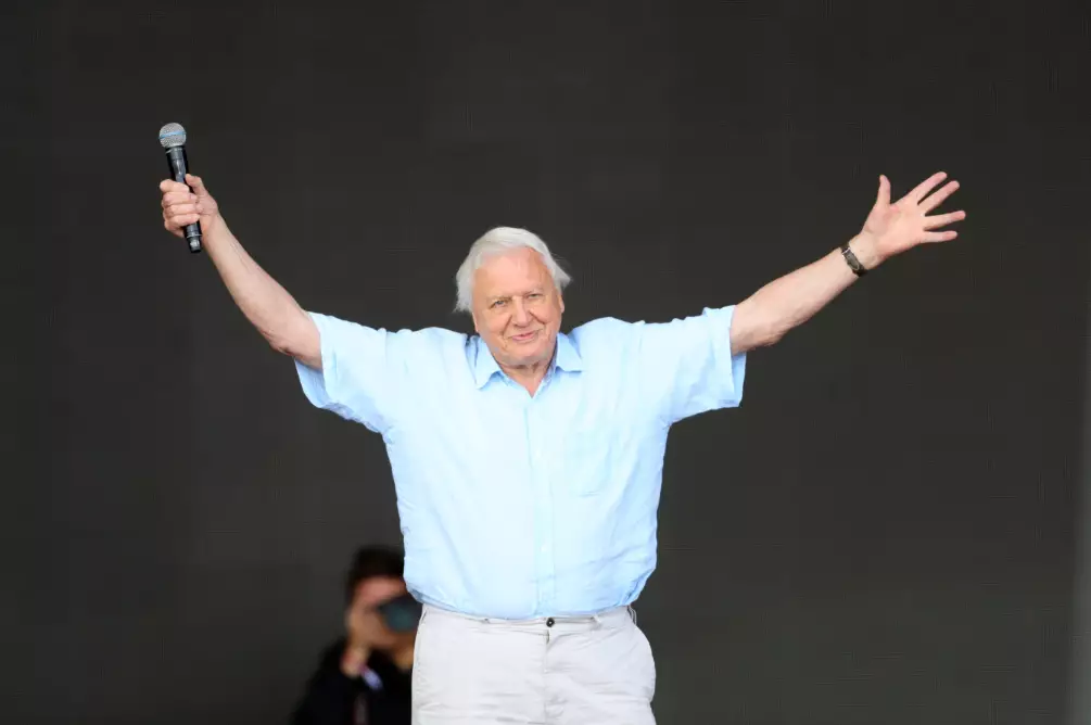 Sir David Attenborough making a surprise appearance at this year's Glastonbury.