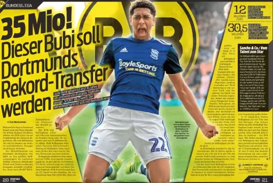 Could Bellingham be on his way to Dortmund? Image: Bild/Sport Witness