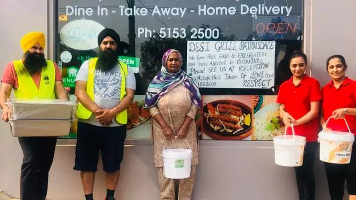 Indian Restaurant Hands Out Free Meals To Hundreds Of Australians Affected By Bushfires.