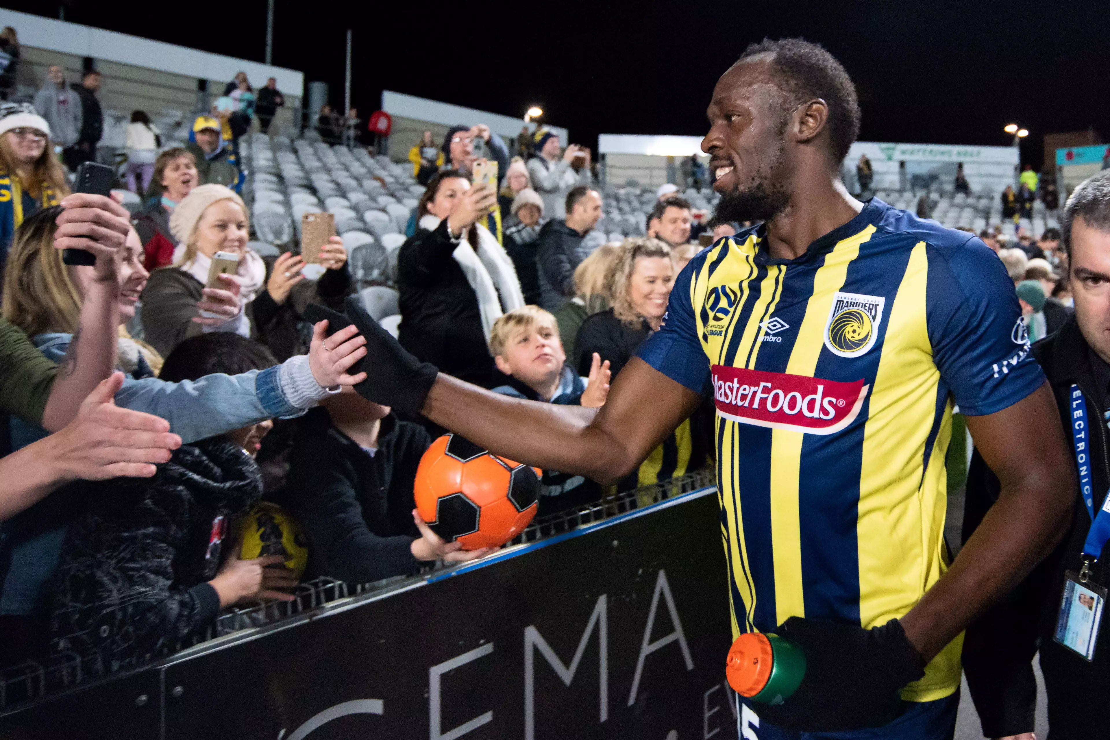 Bolt at the end of a game in August. Image: PA Images