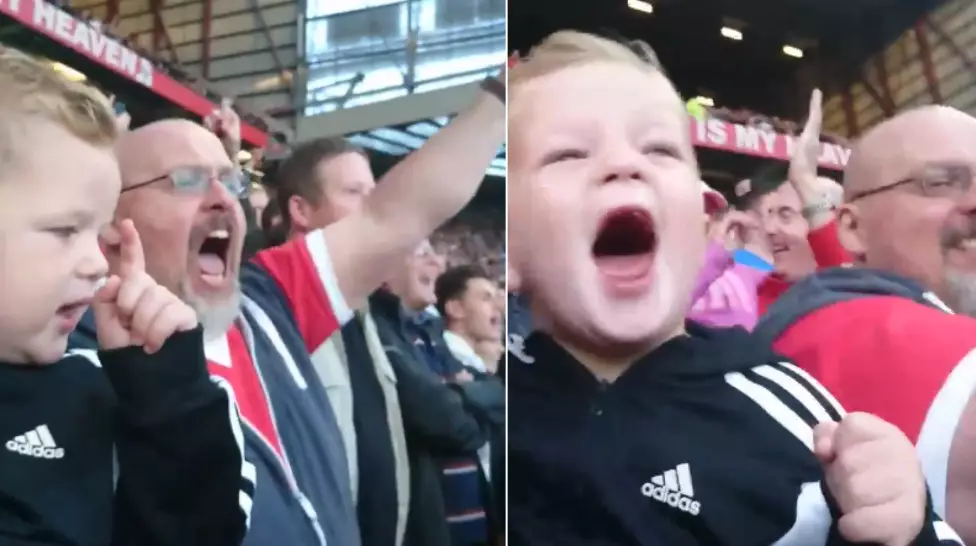 It Was This Kid's First Game At Old Trafford And His Reaction Is Priceless 