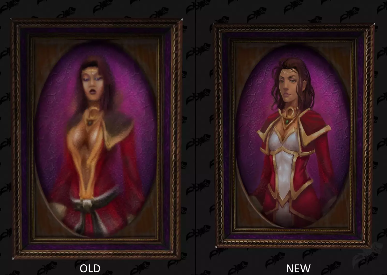 The old painting and the new painting in 'World of Warcraft' /