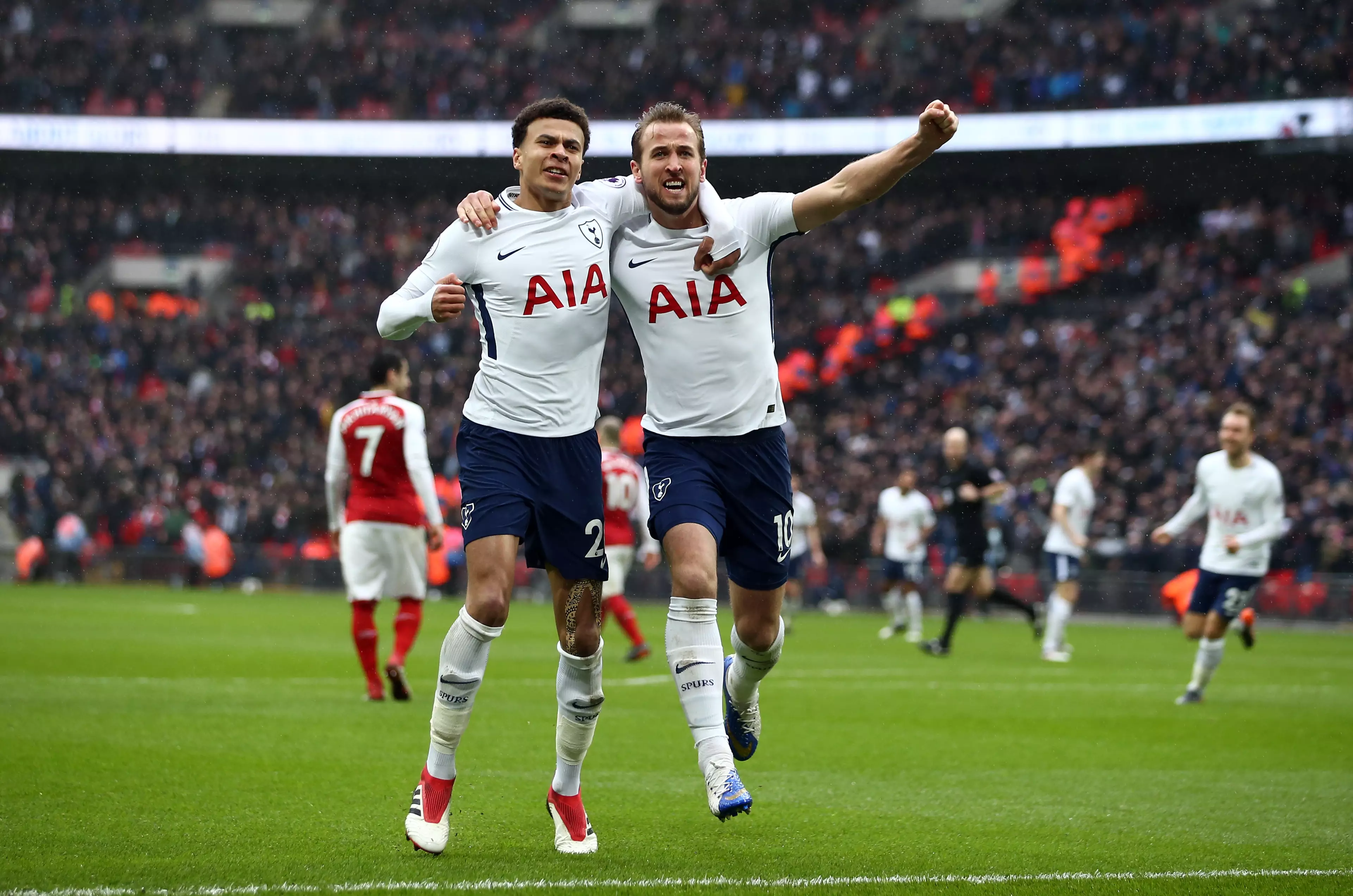 Alli and Kane at last year's derby. Image: PA Images