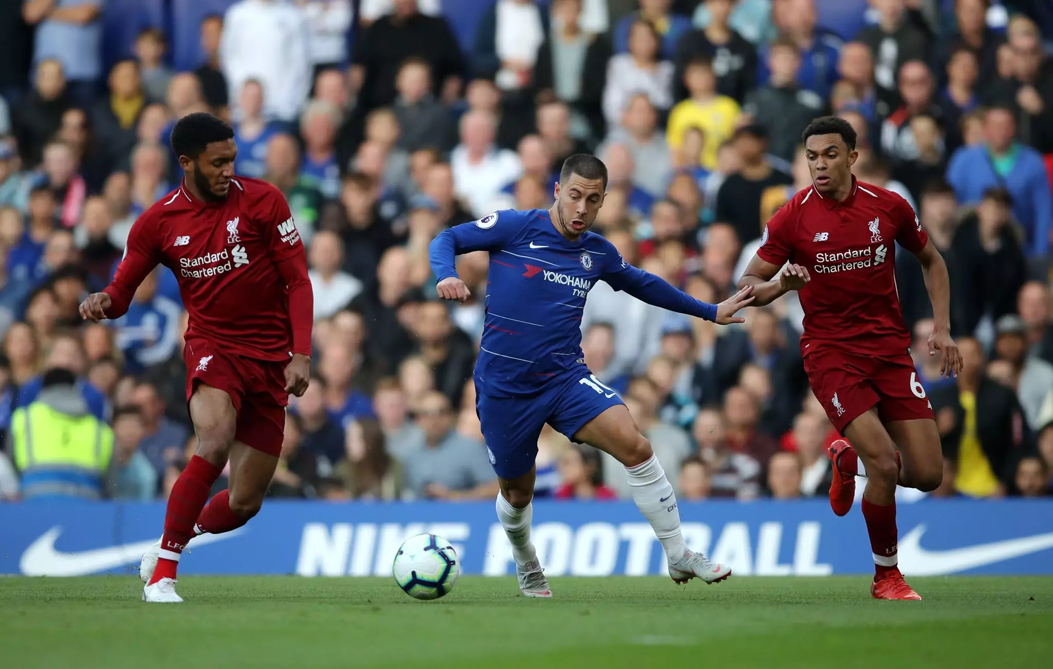 Hazard in action for Chelsea. Image: PA