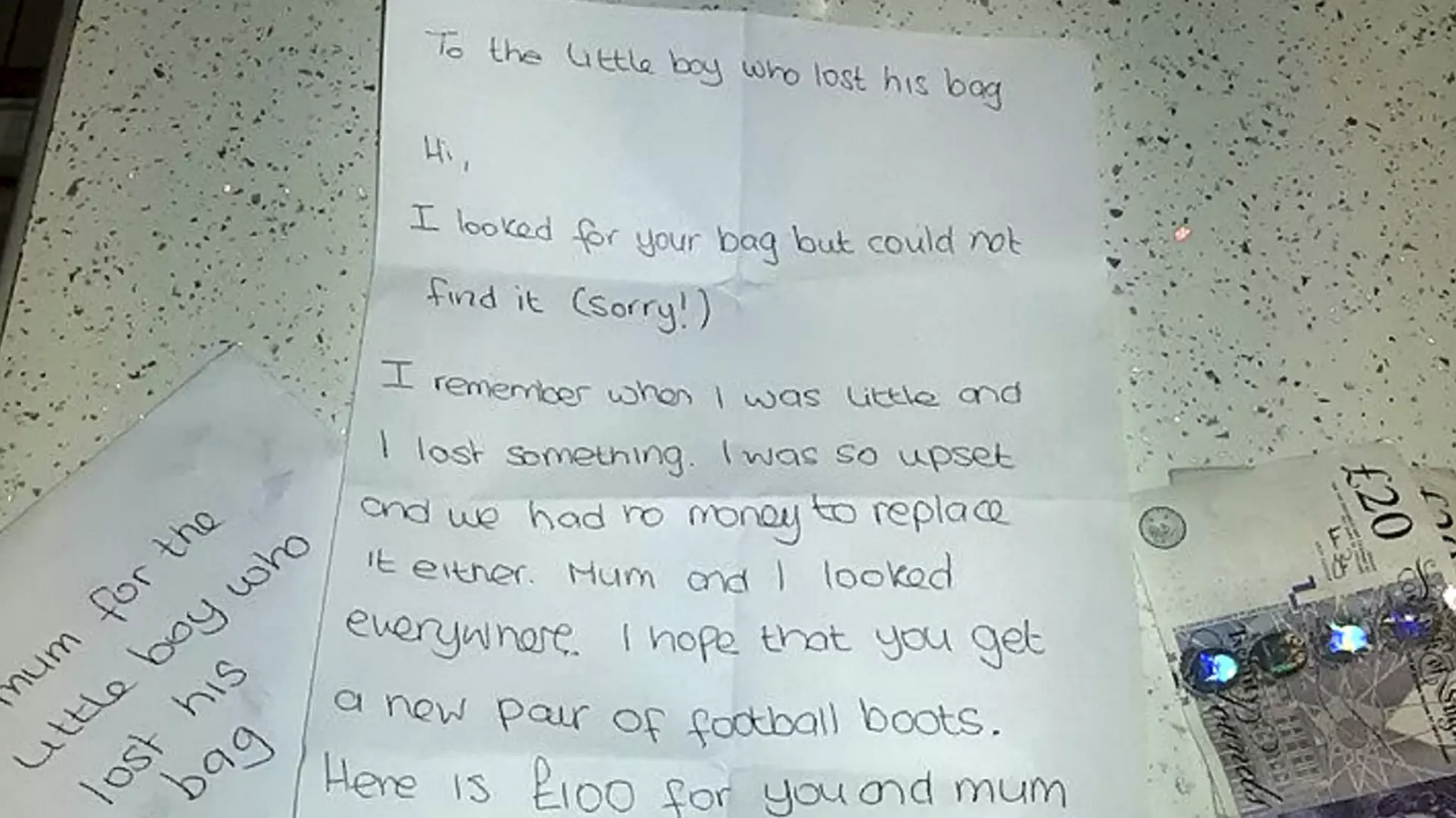 Mum Praises Stranger’s Generous £100 Gift To Replace Her Son’s Lost Football Kit  