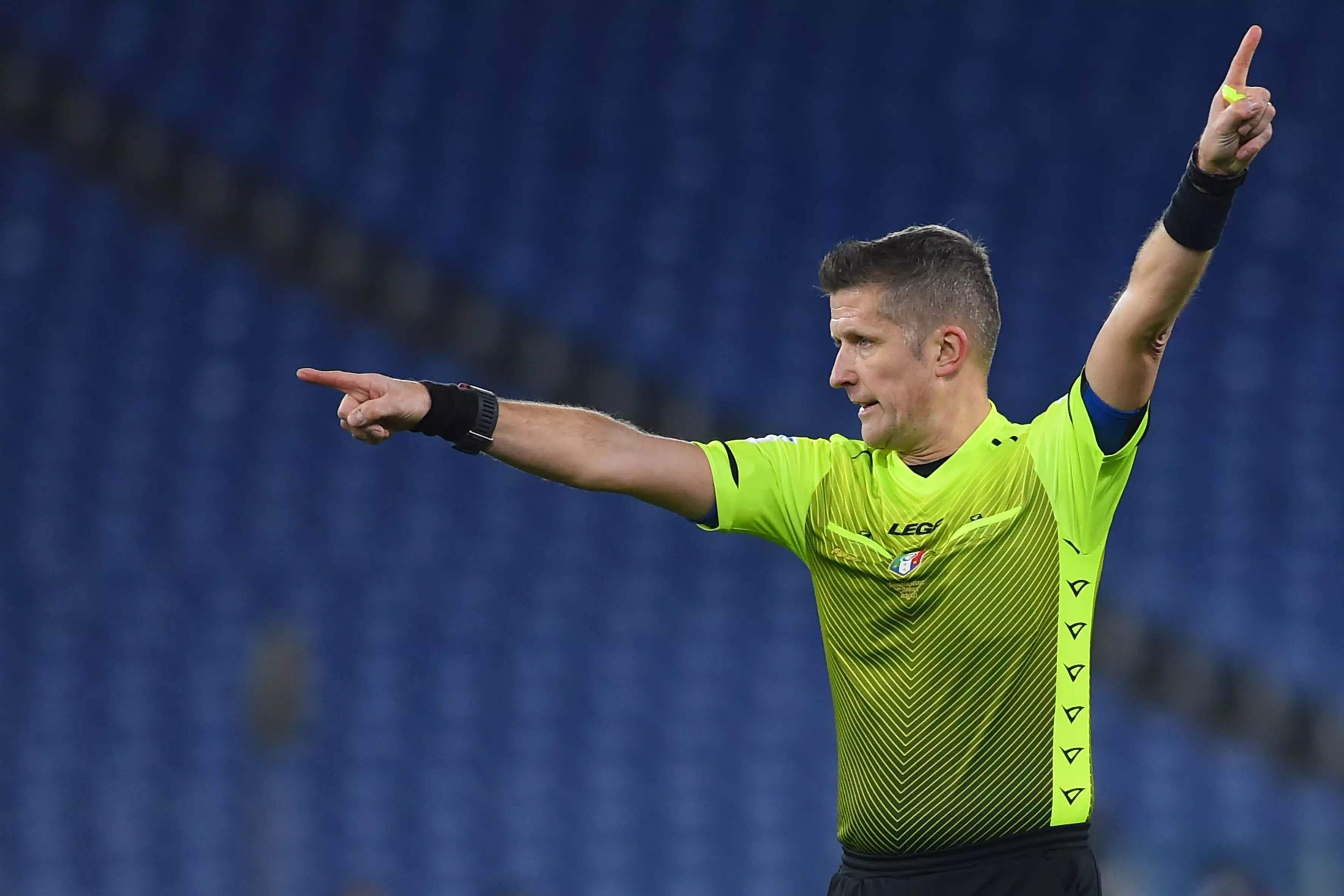Orsato recently refereed the Rome derby. Image: PA Images