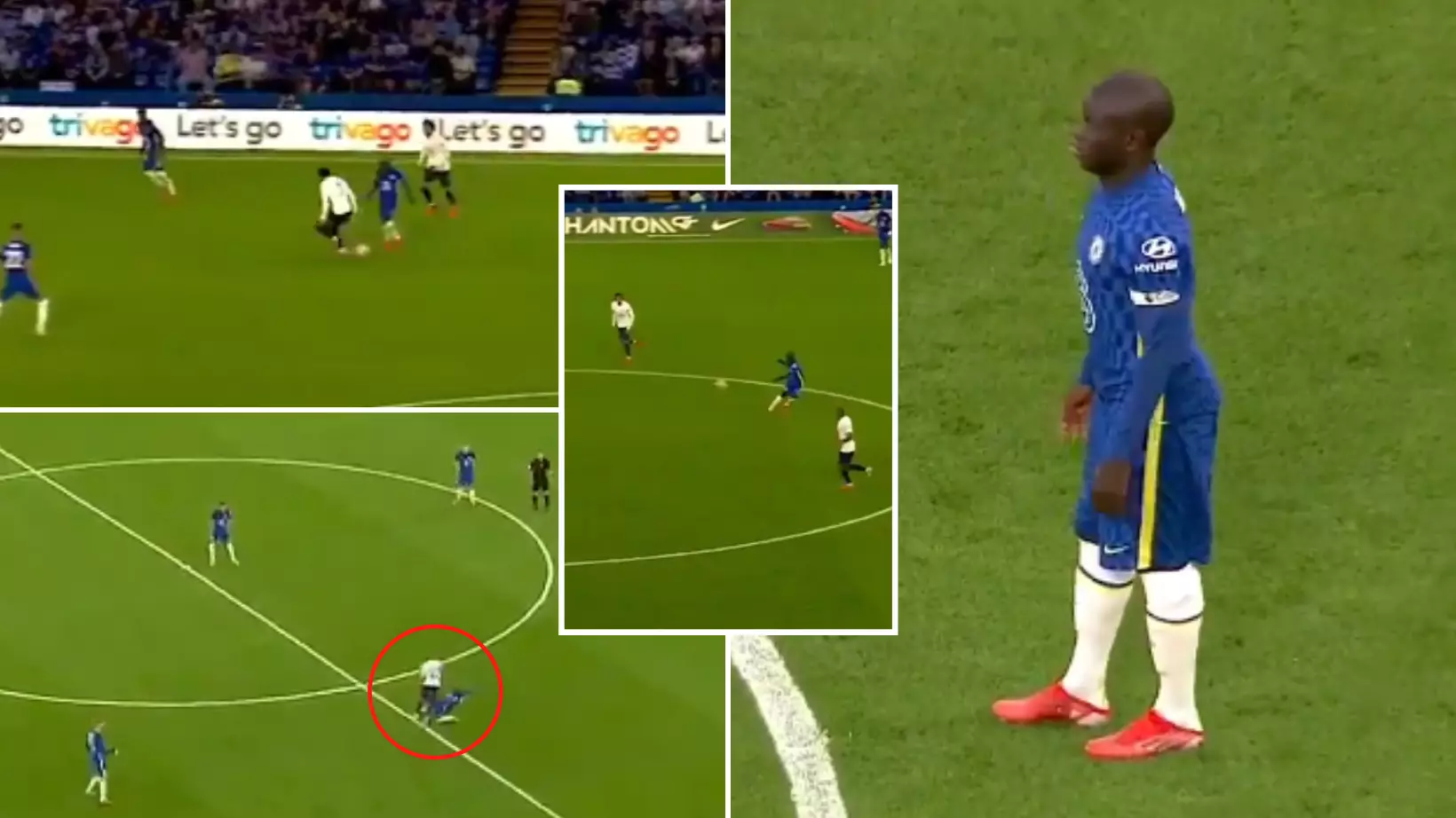 Compilation Of N'Golo Kante's Masterclass Vs. Spurs Proves He's A Cheat Code