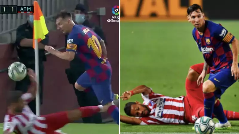Lionel Messi Sent Renan Lodi Sliding Into Next Week With Deft Skill