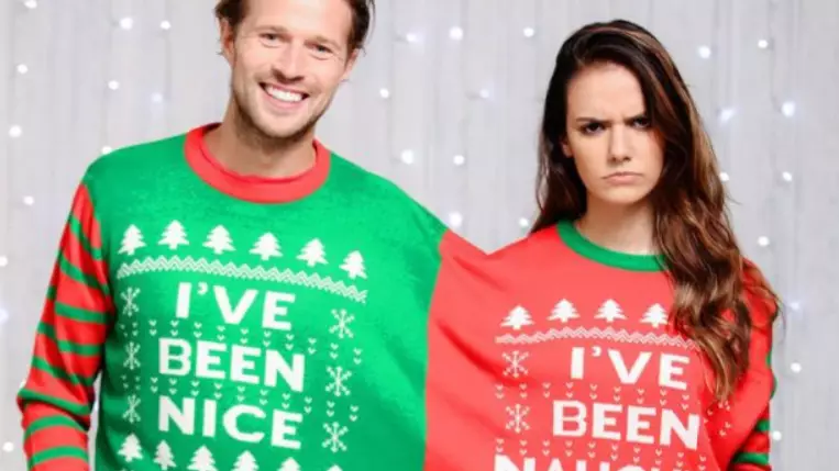 Never Leave Your Other Half's Side This Christmas With Conjoined Festive Jumpers