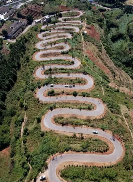 This Road In China Has 68 Turns.