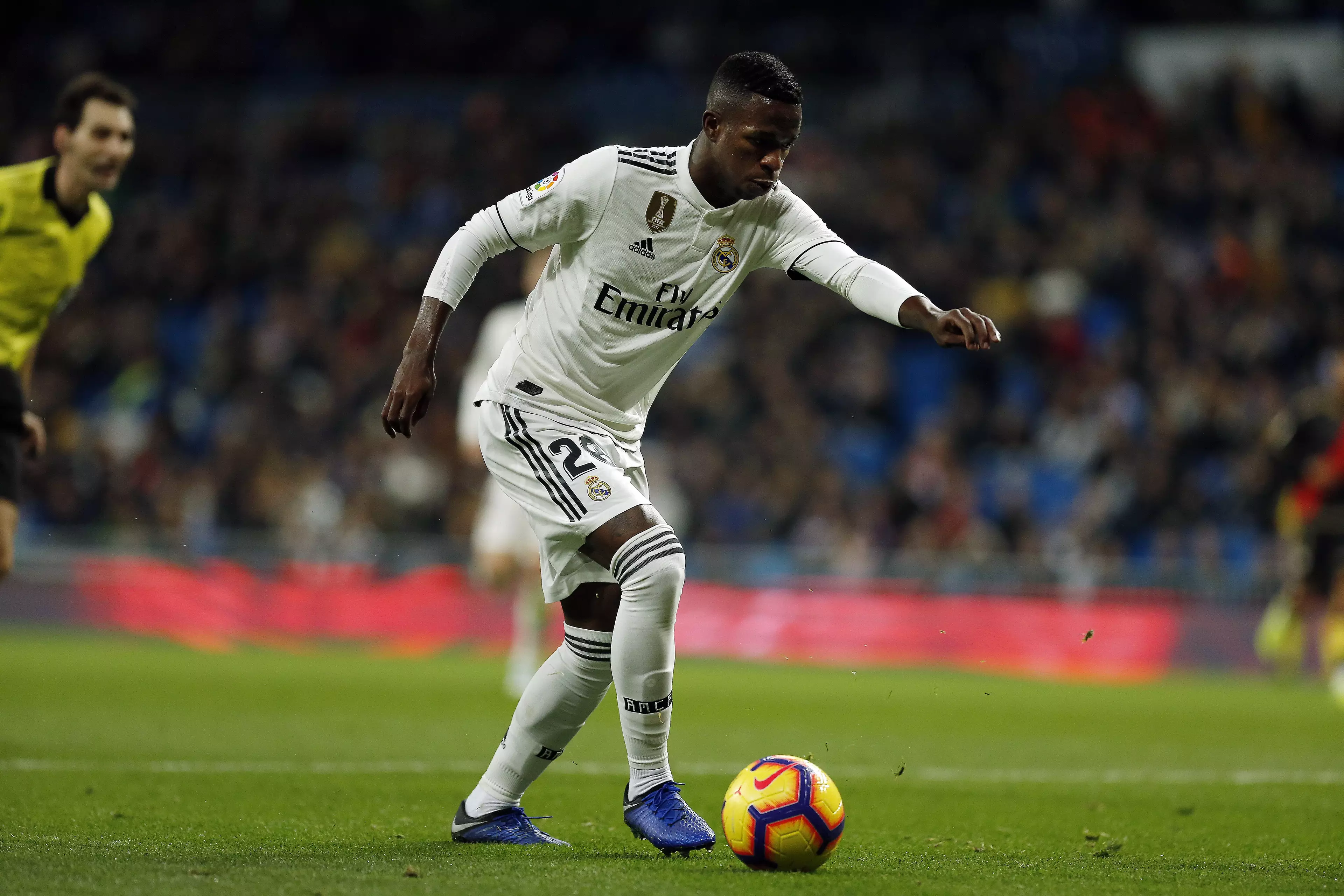 Vinicius playing against Real Vallecano. Image: PA Images