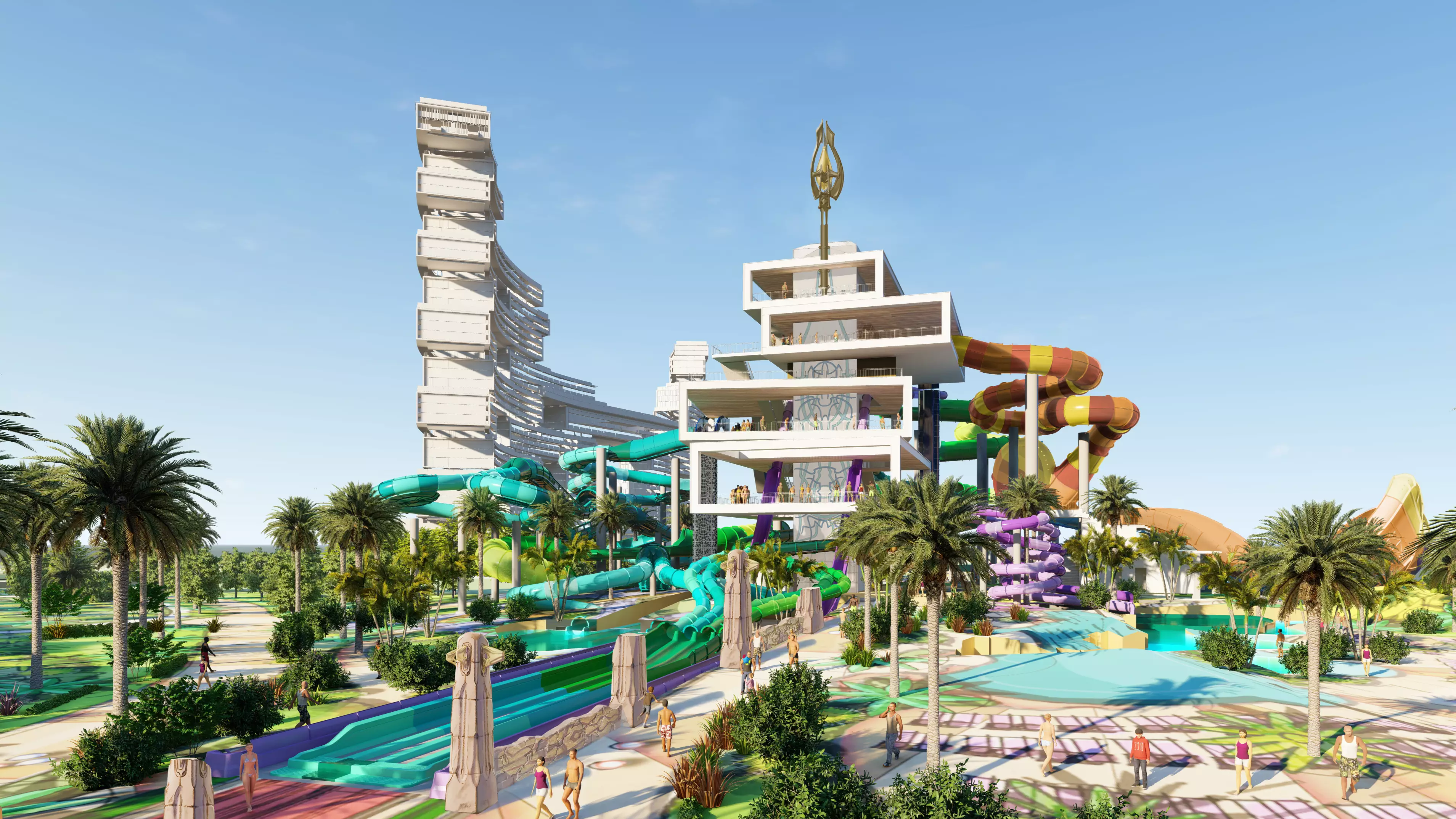 A Dubai Water Park Is Set To Become One Of The Biggest In The World With A 112ft Tower And 12 Slides