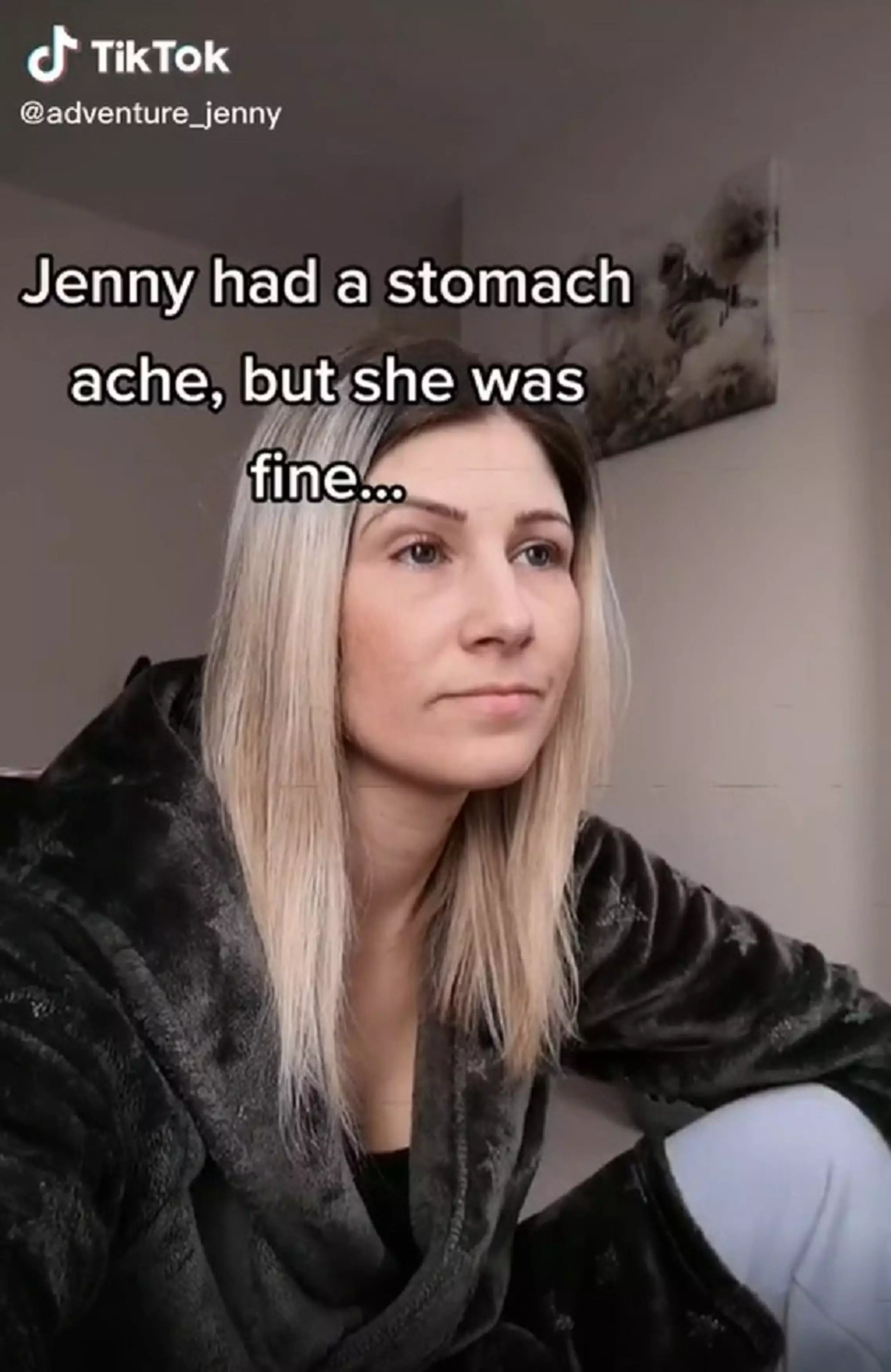 Jenny received messages from other hypochondriacs about their own blunders after she posted her TikTok (