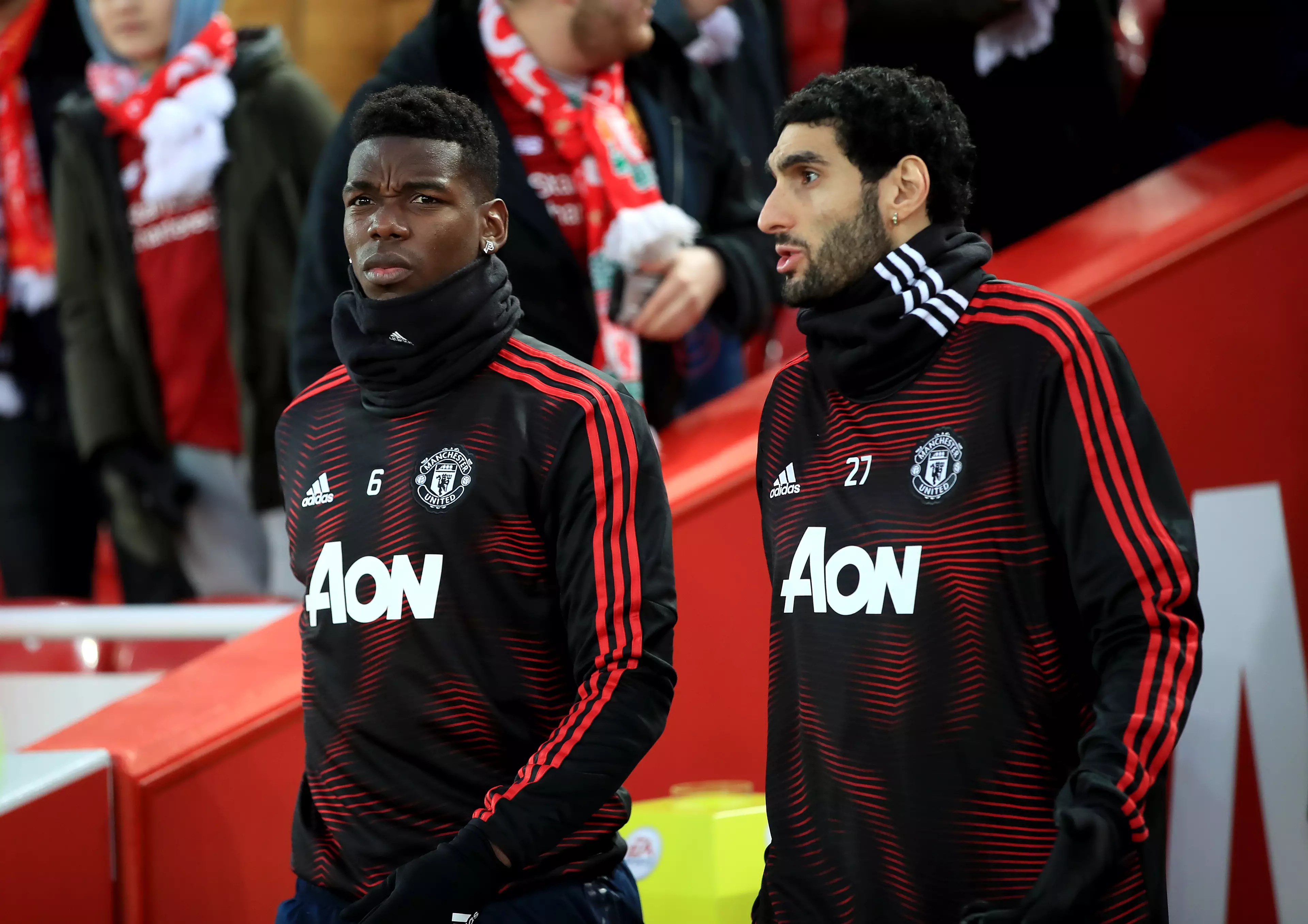 Pogba didn't get out of his training gear on Sunday. Image: PA Images