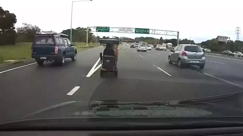 Moment 92-Year-Old Drives Mobility Scooter Along Busy Motorway Before Telling Motorist To F**k Off 
