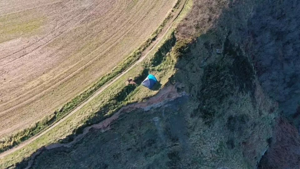 Police And Coastguard Respond After Couple And Child Camp On Cliff Edge