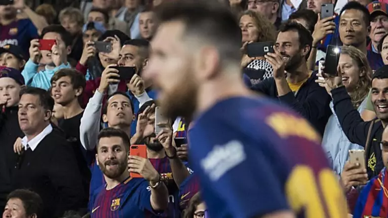 Lionel Messi Lookalike Spotted Watching The Man Himself At Camp Nou 